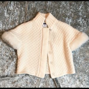 Janie and Jack Cardigan Faux Fur 3-6 months